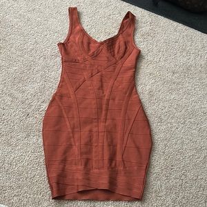 Rust orange dress